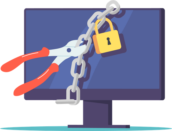 Try to break user privacy online  Illustration