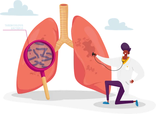 Tuberculosis Medical Pulmonological Care  일러스트레이션