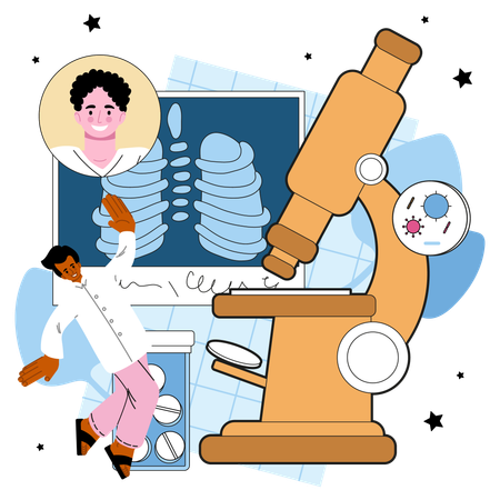 Tuberculosis specialist  Illustration