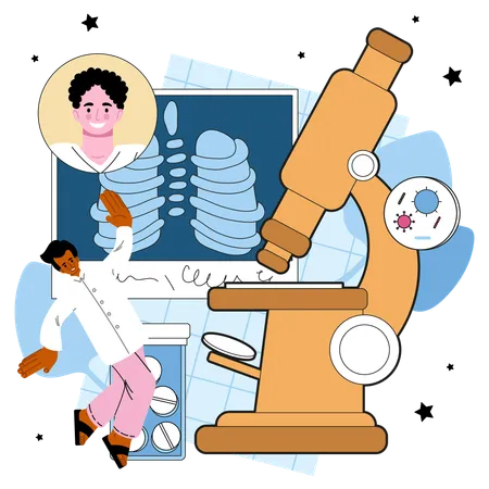 Tuberculosis specialist  Illustration