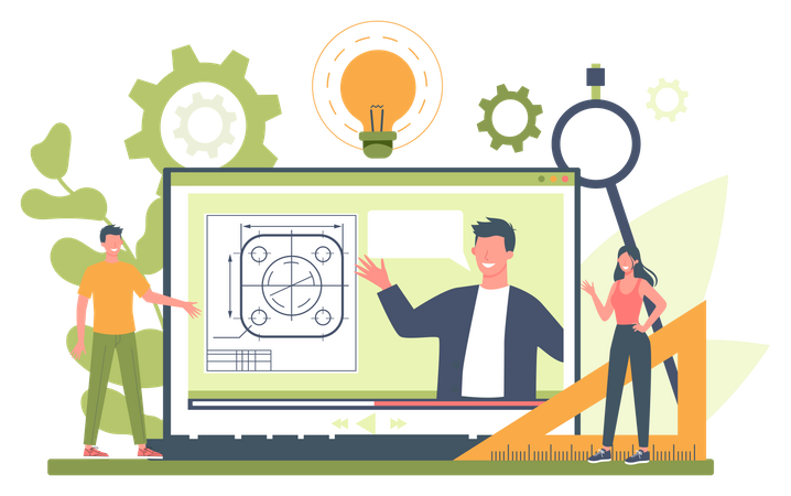Tutorial de engenharia on-line  Ilustração