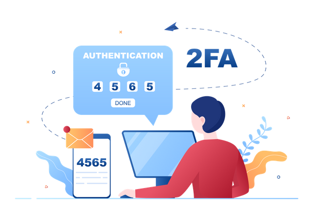 Two Steps Authentication Password  Illustration