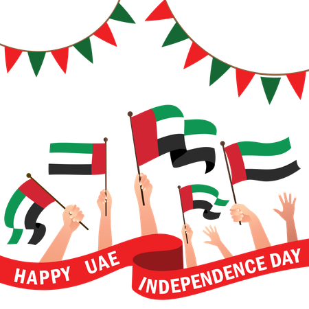 United Arab Emirates happy national day  Illustration