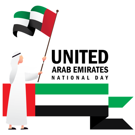 United Arab Emirates happy national day  Illustration