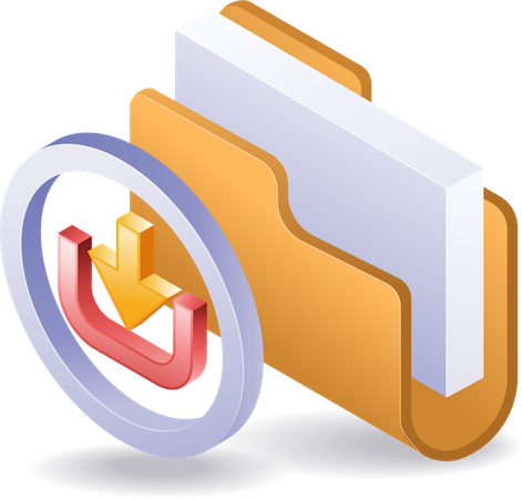 Upload and download folder data  Illustration