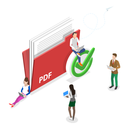 Upload Pdf Document  일러스트레이션