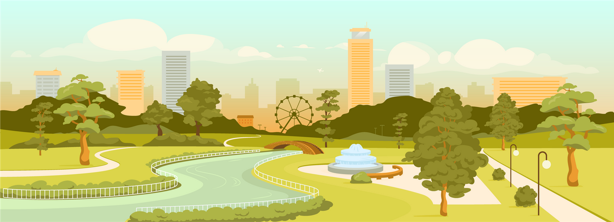 Urban park  イラスト