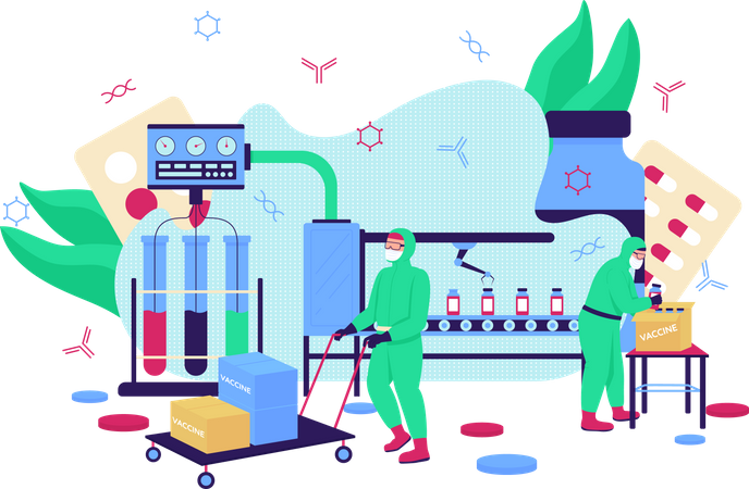 Vaccine production  Illustration