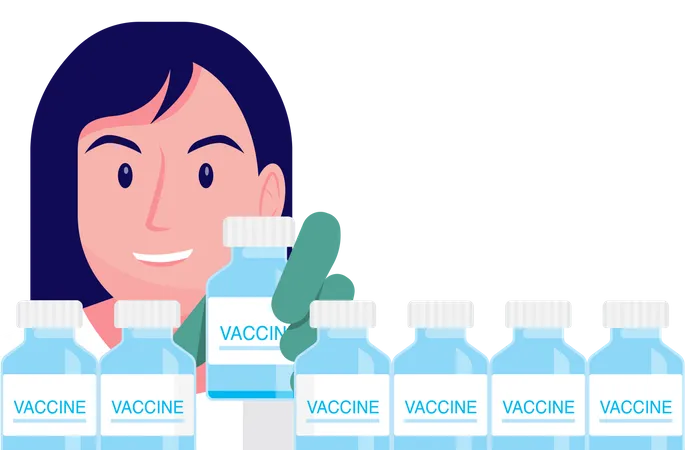 Vaccine warehouse  Illustration