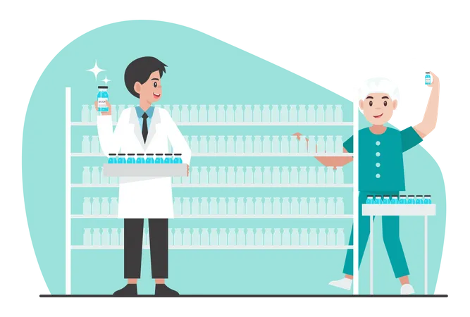 Vaccine warehouse  Illustration