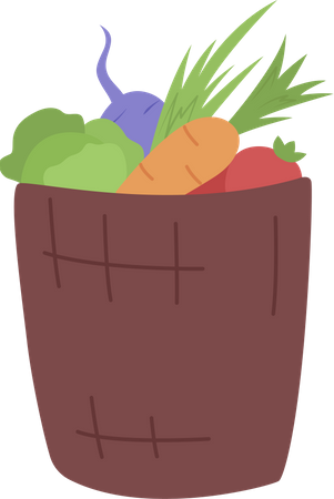 Vegetables basket  Illustration