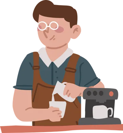 Vendedor de café  Ilustração