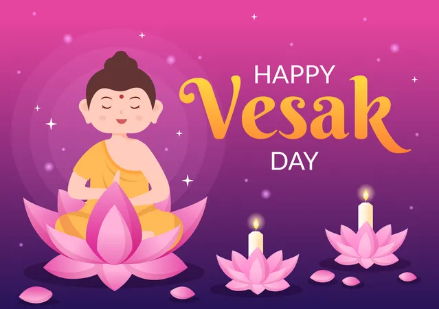 Vesak Day Celebration  일러스트레이션