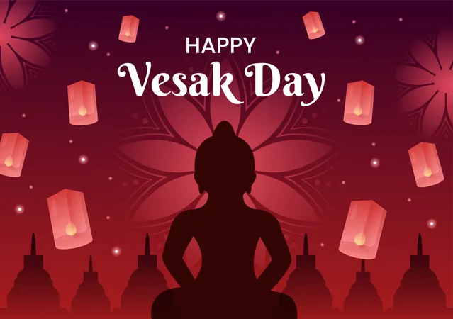 Vesak Day Celebration  일러스트레이션