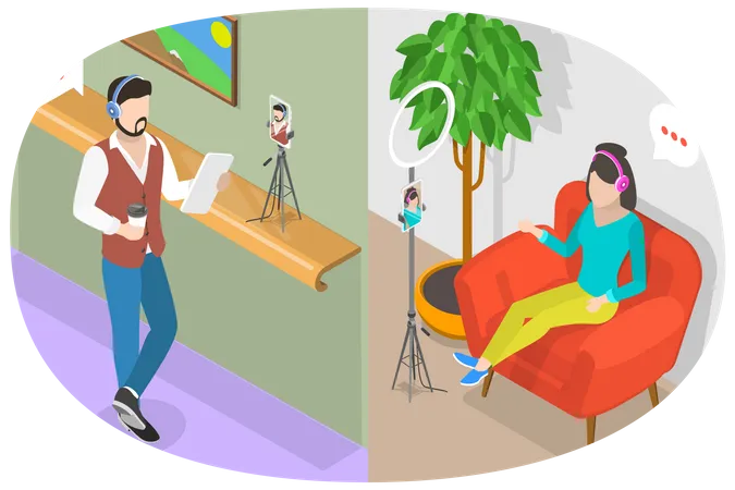 Video Blogger  Illustration