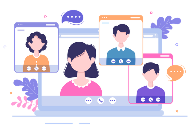 Video Call  Illustration