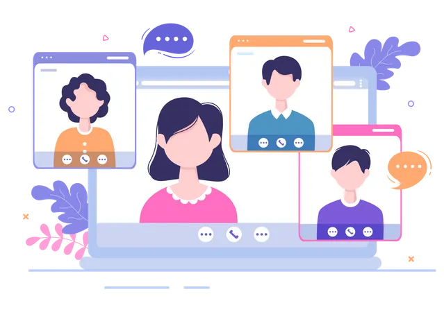 Video Call  Illustration