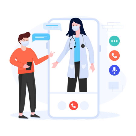 Video Call  Illustration