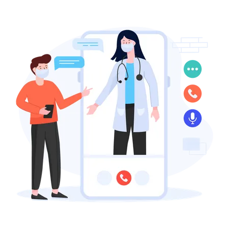 Video Call  Illustration