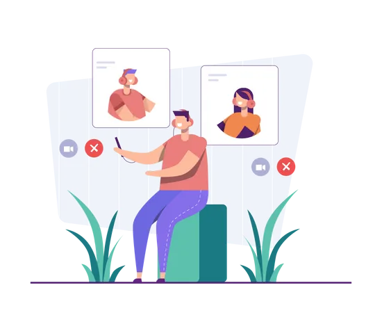 Video Call  Illustration