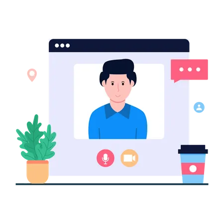 Video Communication  Illustration