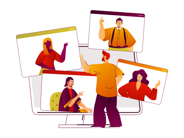 Video conference  Illustration