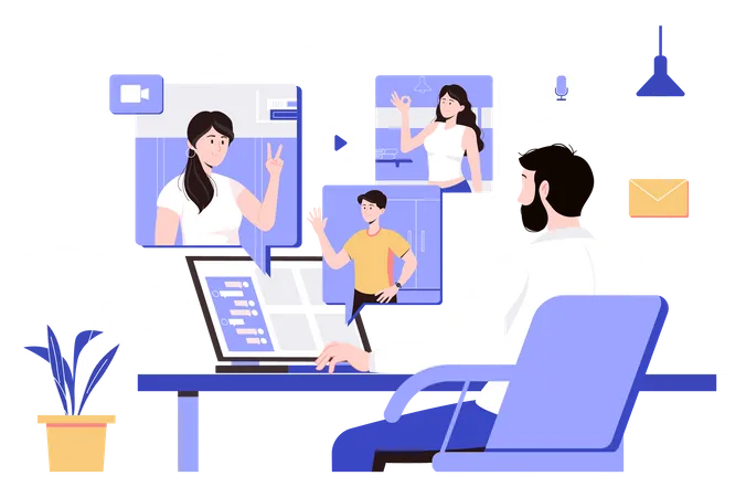 Video conference  Illustration