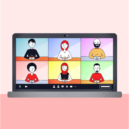 Video Conference  Illustration