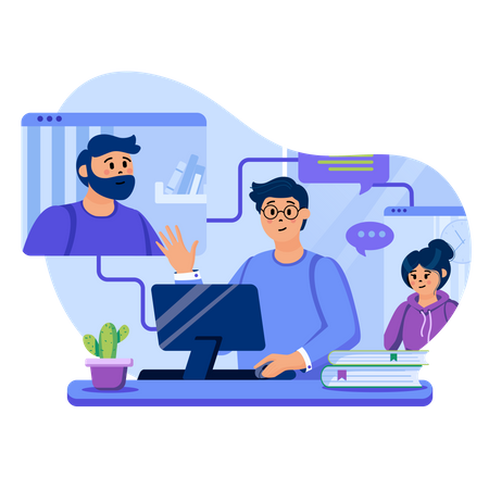 Video conference  Illustration