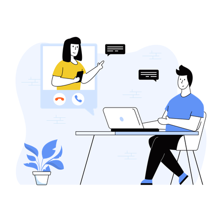 Video Conference  Illustration