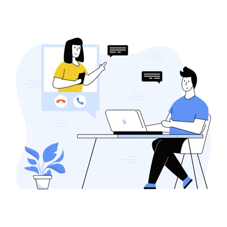 Video Conference  Illustration