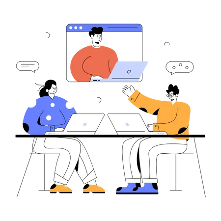 Video Conference  Illustration