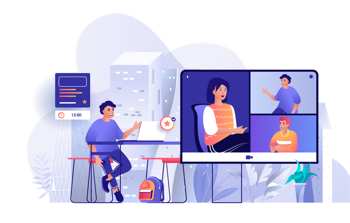 Video conference  Illustration