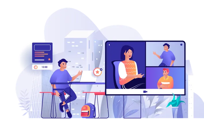 Video conference  Illustration