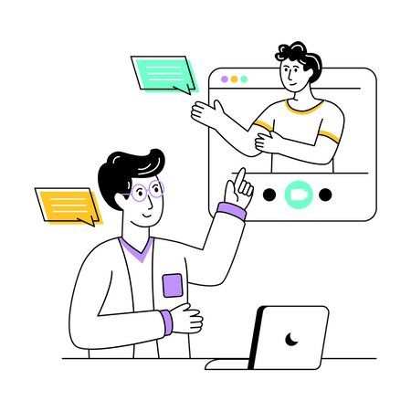 Video Conference  Illustration