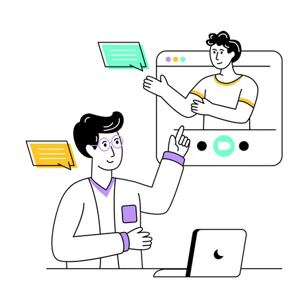 Video Conference  Illustration