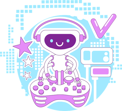 Video game bot  Illustration