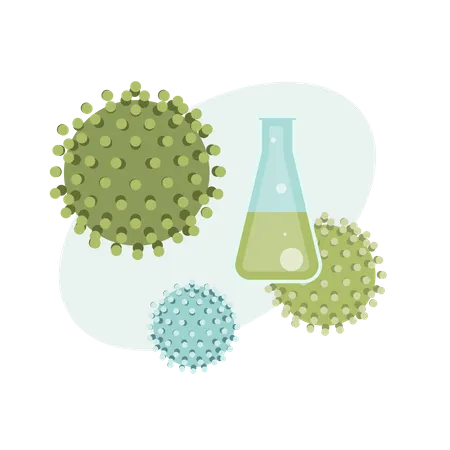 Virus molecule vaccine  Illustration