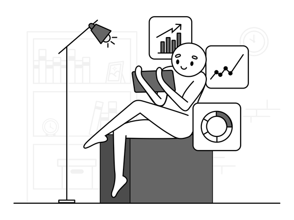 Vista analítica de verificación de caracteres  Ilustración