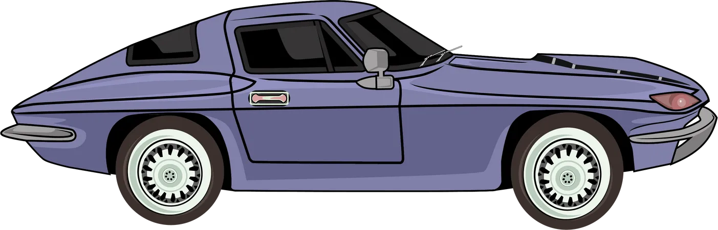 Voiture rétro classique  Illustration