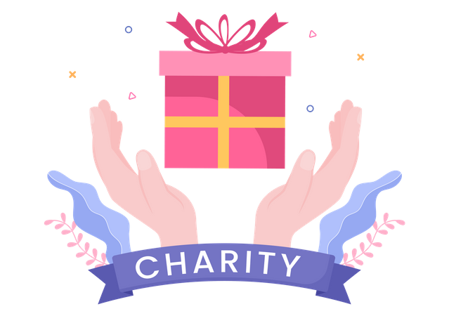 Volunteer charity donation  Illustration