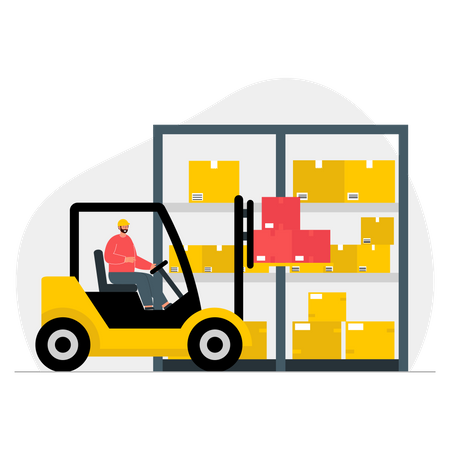 Warehouse management  Illustration