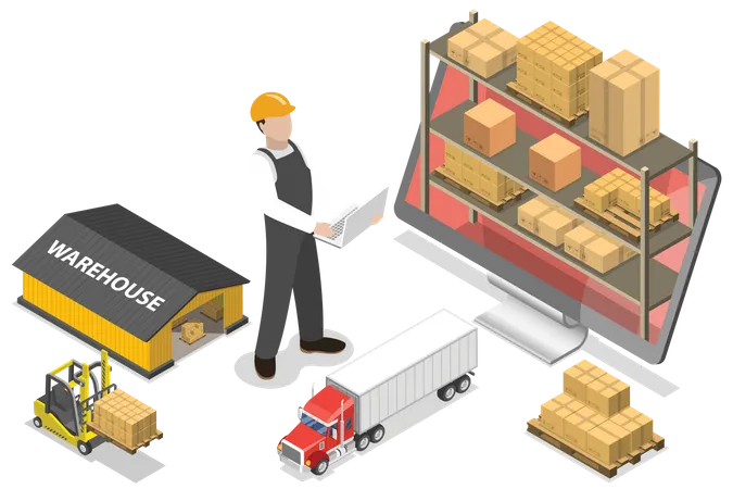 Warehouse Management System  イラスト