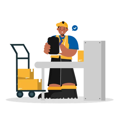 Warehouse manufacturing process  Illustration