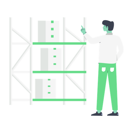 Warehouse Shelves  Illustration