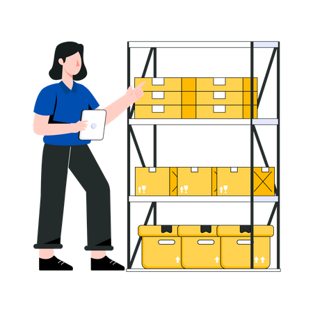 Warehouse Shelves  Illustration