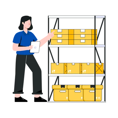 Warehouse Shelves  Illustration