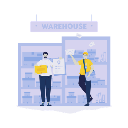 Warehouse shipping division  Illustration