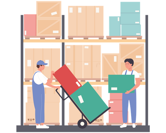 Warehouse Staff  Illustration