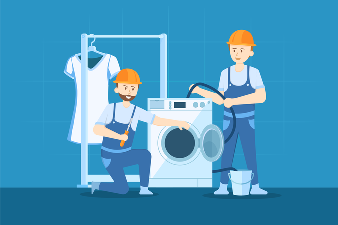 Washing machine Repairing  Illustration